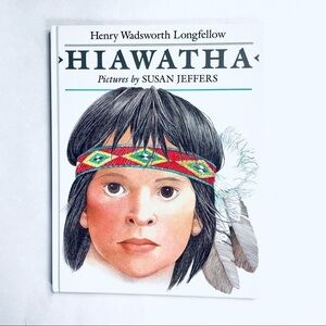 🎯3/$10 Hardcover Picture Book Hiawatha Henry Wadsworth Longfellow Susan Jeffers